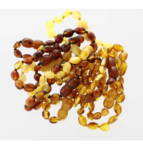 10 BEANS Baltic amber teething Baby bracelets 14cm