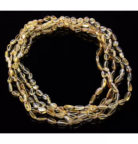 5 Honey BEANS Baltic amber adult necklaces 50cm