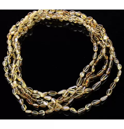 5 Honey BEANS Baltic amber adult necklaces 55cm