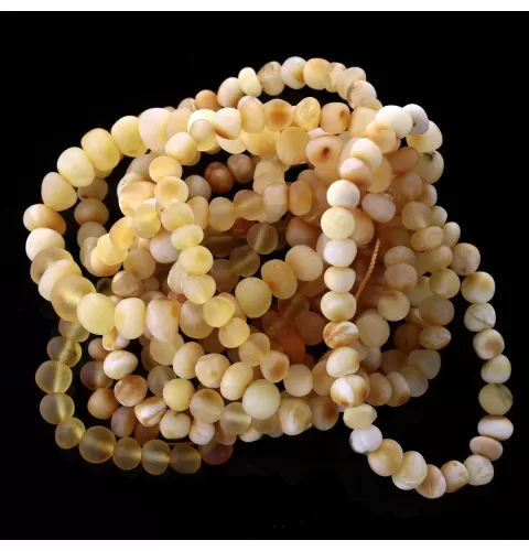 10 Raw BAROQUE Baltic amber adult stretch bracelets 19cm