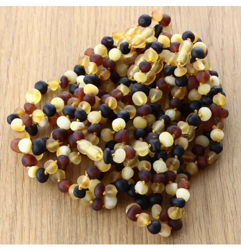 10 Raw Multi Baltic Amber Anklets 25cm