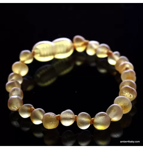 Raw Baltic Amber Teething Bracelet for Babies