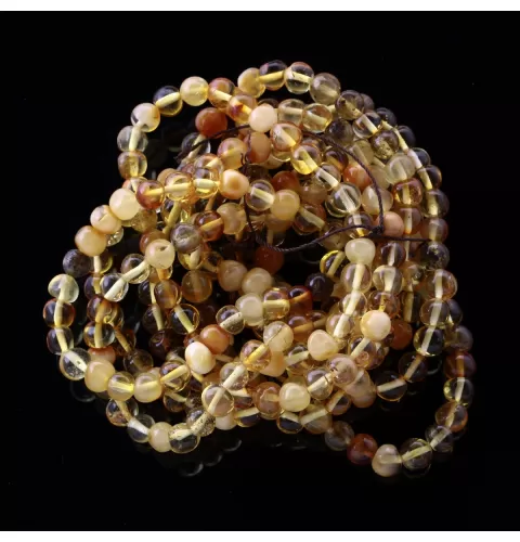 9 Mix BAROQUE Baltic Amber Stretchy Bracelet 20cm