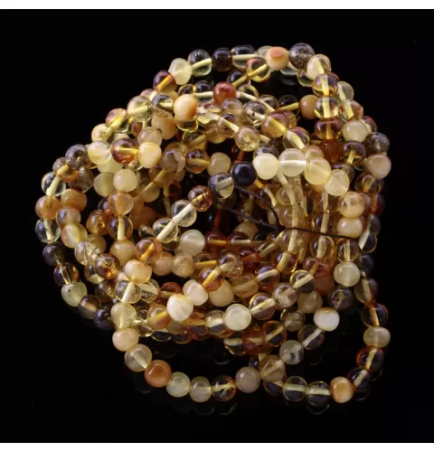 10 Mix BAROQUE Baltic Amber Stretchy Bracelet 20cm