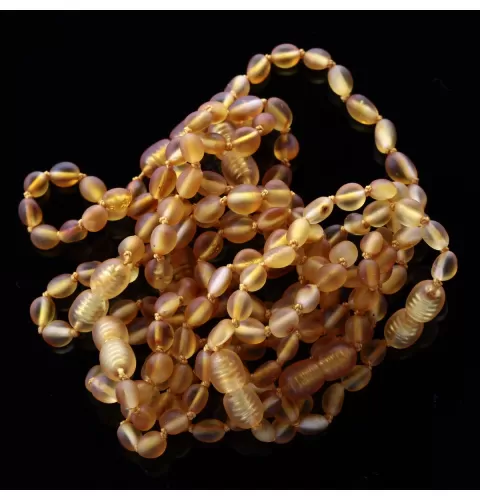 10 Raw Honey BEANS Baltic amber teething bracelets 14cm