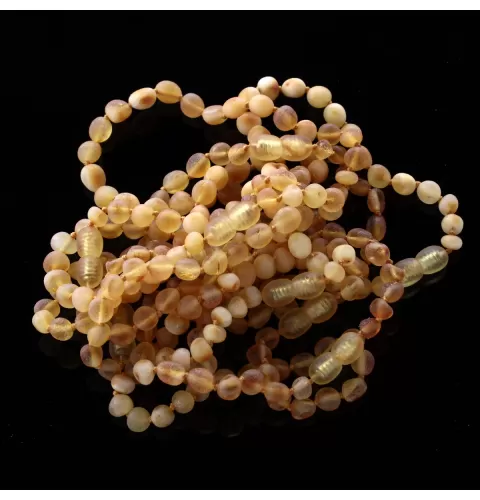 10 Raw Milk BAROQUE Baltic Amber Bracelet 19cm