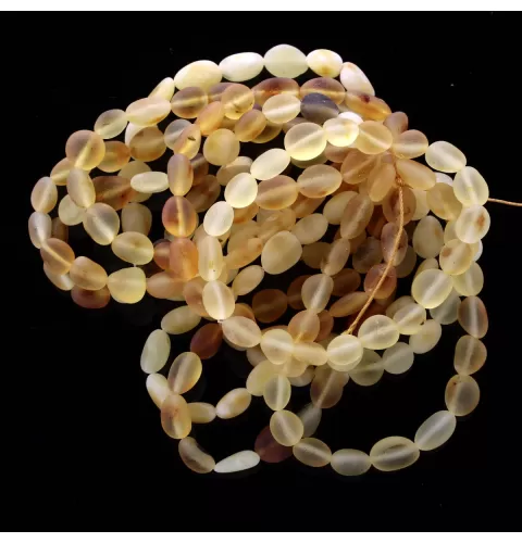 10 Raw BEANS Baltic amber stretch bracelet 19cm