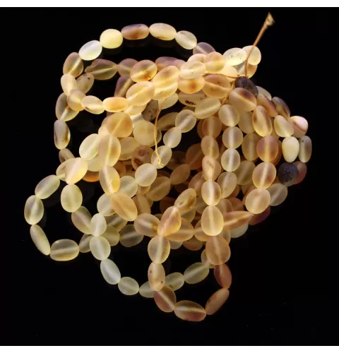 10 Raw BEANS Baltic amber stretch bracelet 19cm