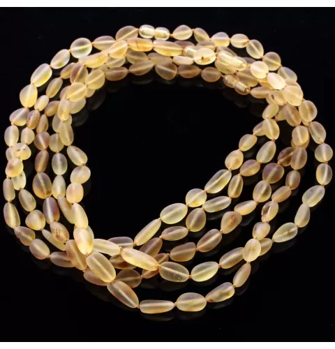 5 Big Honey Raw BEANS Baltic amber adult necklaces 45cm