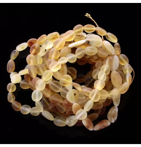 10 Raw BEANS Baltic amber stretch bracelet 19cm