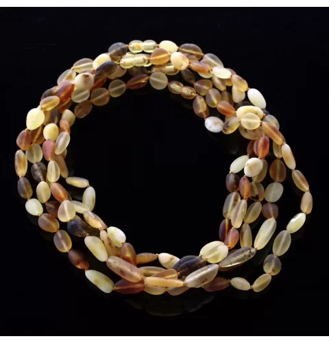 5 Big Mix Raw BEANS Baltic amber adult necklaces 45cm