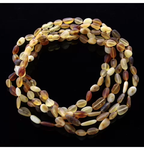5 Big Mix Raw BEANS Baltic amber adult necklaces 45cm