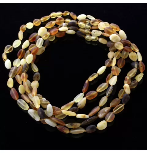 5 Big Mix Raw BEANS Baltic amber adult necklaces 45cm