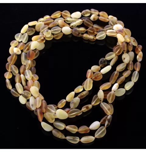 5 Big Mix Raw BEANS Baltic amber adult necklaces 45cm