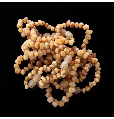 10 Raw Butter BAROQUE Baltic amber teething bracelets 14cm
