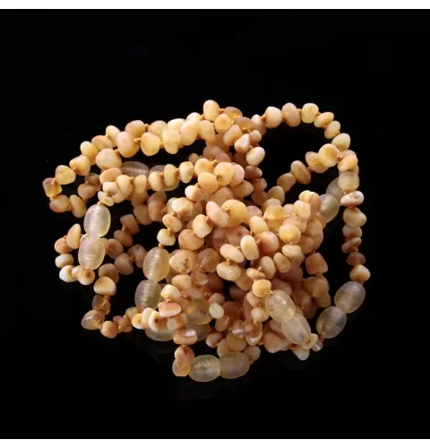 10 Raw Butter BAROQUE Baltic amber teething bracelets 14cm