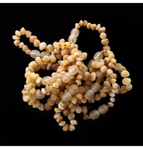 10 Raw Butter BAROQUE Baltic amber teething bracelets 14cm