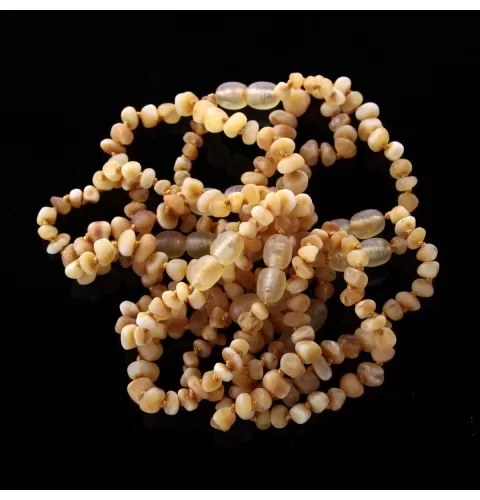 10 Raw Butter BAROQUE Baltic amber teething bracelets 14cm