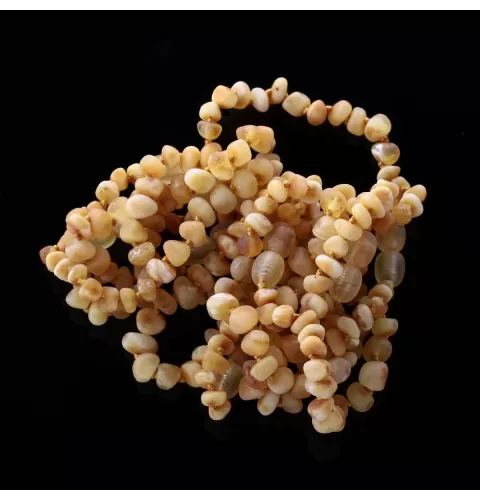 10 Raw Butter BAROQUE Baltic amber teething bracelets 14cm