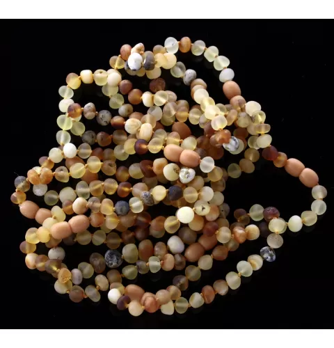 10 Raw Mix BAROQUE Baltic Amber Bracelet 19cm