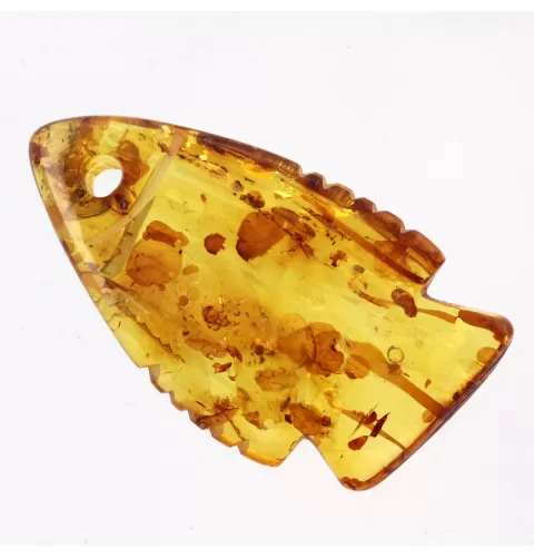 Baltic Amber figurine FISH Pendant Charm