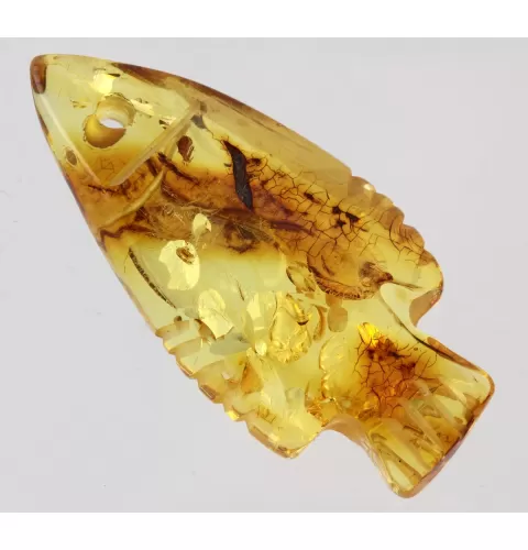 Baltic Amber figurine FISH Pendant Charm