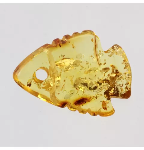 Baltic Amber figurine FISH Pendant Charm