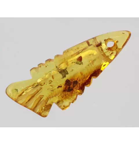 Baltic Amber figurine FISH Pendant Charm