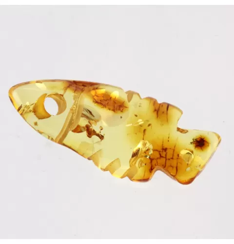 Baltic Amber figurine FISH Pendant Charm