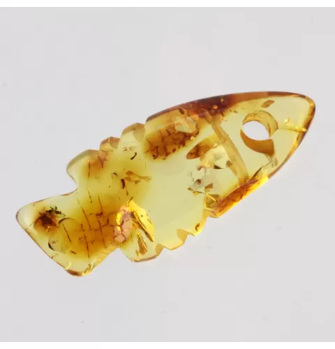 Baltic Amber figurine FISH Pendant Charm
