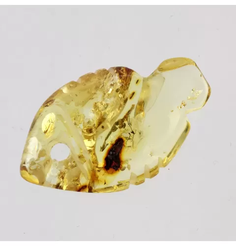 Baltic Amber figurine FISH Pendant Charm
