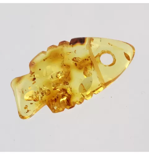 Baltic Amber figurine FISH Pendant Charm