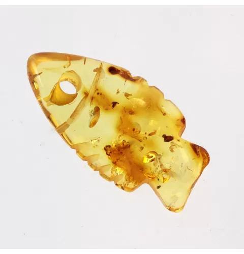 Baltic Amber figurine FISH Pendant Charm