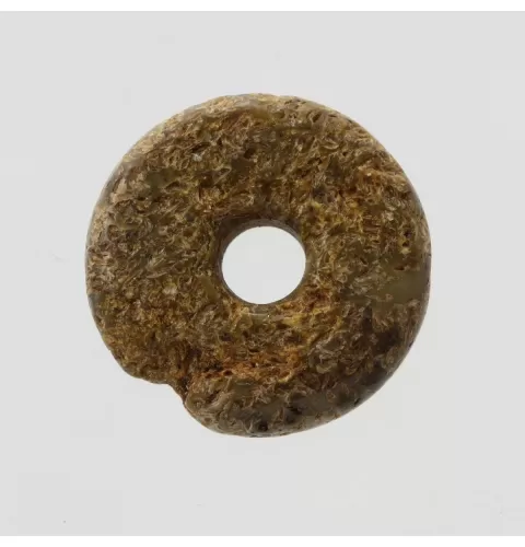 Donut shape Baltic amber pendant medallion