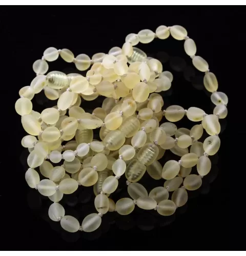 10 Raw Lemon BEANS Baltic amber teething bracelets 14cm