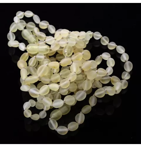 10 Raw Lemon BEANS Baltic amber teething bracelets 14cm