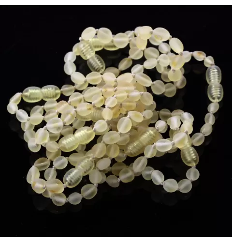 10 Raw Lemon BEANS Baltic amber teething bracelets 14cm