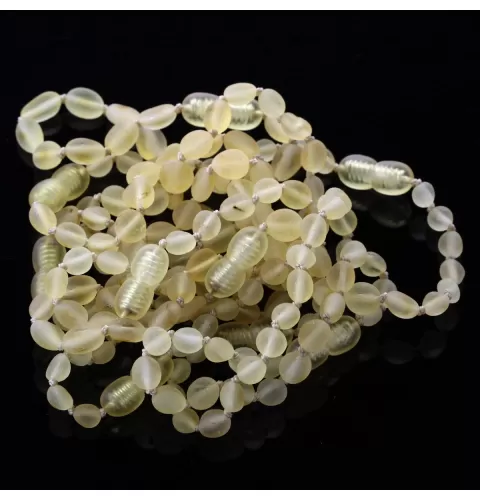 10 Raw Lemon BEANS Baltic amber teething bracelets 14cm