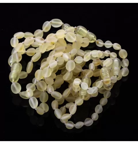 10 Raw Lemon BEANS Baltic amber teething bracelets 14cm