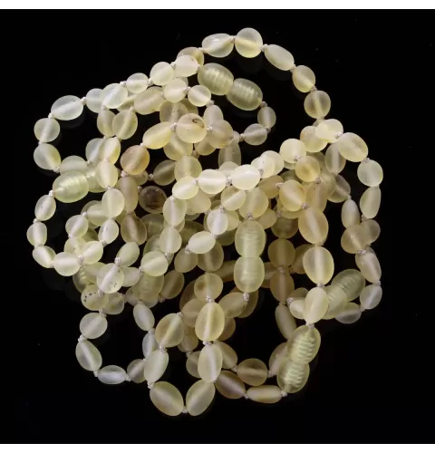 10 Raw Lemon BEANS Baltic amber teething bracelets 14cm