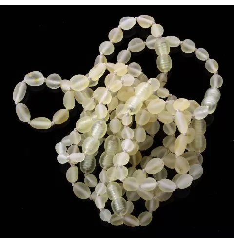 10 Raw Lemon BEANS Baltic amber teething bracelets 14cm