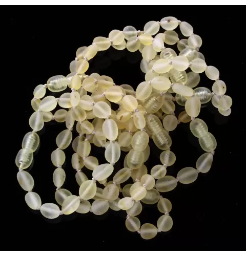 10 Raw Lemon BEANS Baltic amber teething bracelets 14cm