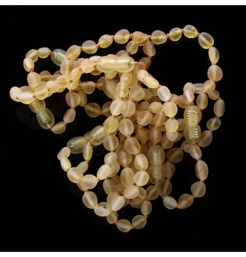 10 Raw Honey BEANS Baltic amber teething bracelets 14cm