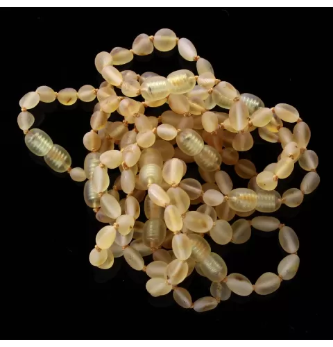 10 Raw Honey BEANS Baltic amber teething bracelets 14cm