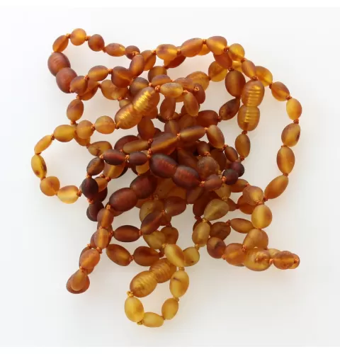 11 Raw BEANS Baltic amber teething bracelets 14cm