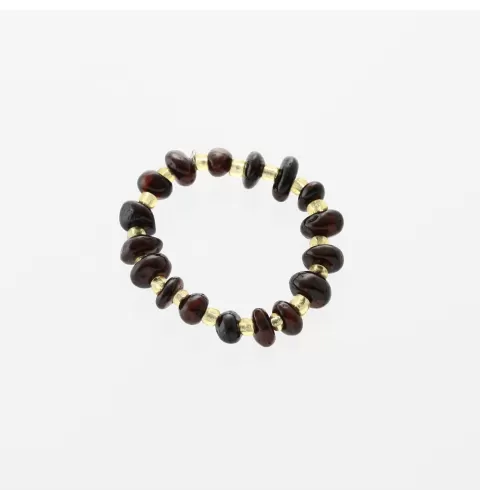 Lovely Cherry Baltic amber stretch ring