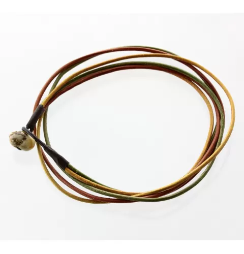 Triple Natural Leather Cord w Baltic amber closure