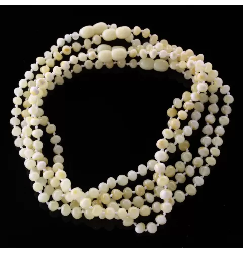 5 Milk BAROQUE Baby teething Baltic amber necklaces 33cm