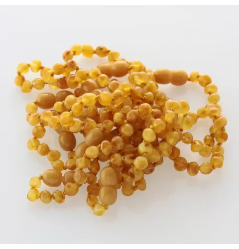 10 Butter BAROQUE Baltic amber teething bracelets 14cm