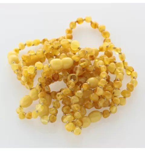 10 Butter BAROQUE Baltic amber teething bracelets 14cm